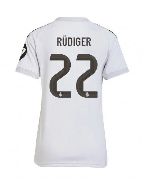 Real Madrid Antonio Rudiger #22 Heimtrikot für Frauen 2025-26 Kurzarm Real Madrid Antonio Rudiger #22 Heimtrikot für Frauen 2025-26 Kurzarm